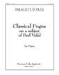 Classical Fugue on a Subject of Paul Vidal Organ sheet music cover